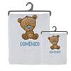 Generico Set 2 asciugamani bagno personalizzati 100% cotone made in Italy asciugamano viso asciugamano ospite bianco con stampa personalizzata idea regalo bagno doccia biancheria casa bambino bebè 12