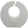 DRW Vaso da Tavolo in Ceramica Tono Crema Ruvida, Medidas: 18x5x20cm