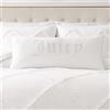 Juicy Couture Cuscino rettangolare decorativo reversibile di alta qualità, per soggiorno e camera da letto, 40,6 x 91,4 cm, bianco