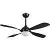 Brightium Ventola DC 30 W 3250 lm 132d 4 pale 3000 K/4500 K/6000 K con telecomando, timer e funzione di memoria per climatizzazione efficiente.