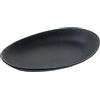 DRW Centro tavola Ovale in Ceramica in Nero, Medidas: 36x20x6cm