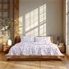 Linen Closet Set di lenzuola in flanella di cotone al 100%, morbido e accogliente, per letto matrimoniale, motivo: stella ICY