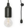 VELAMP Retrò - Lampadina LED portatile a batteria - Con cordoncino - Luminosa e di grande autonomia - Facile da usare, sicura e resistente - Ideale per interni ed esterni - Colore nero