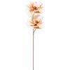 DRW Ramo Artificiale con 2 Fiori di Poliestere in Bianco, Medidas: 80x20x20