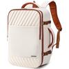 Lekespring Zaino Ryanair 40x20x25 Zaino da Viaggio Aereo Bagaglio a Mano, Zaini Porta PC Uomo Donna con Scomparto Scarpe, Borsa da Cabina per Easyjet Vueling Wizz Air, Lavoro Scuola Trekking, Beige