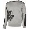 U POWER UPOWER DIKE LION FELPA INVERNALE UOMO DA LAVORO FELPATA MAGLIA GIROCOLLO COTONE-XL-Grigio Chiaro