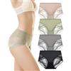 Chouchounel Biancheria Intima da Donna, Hipster, Mutandine in Pizzo per Donna, Confezione da 4 Mutandine Hipster in Pizzo (IT, Testo, M, Regular, Regular, Multicolore)