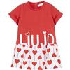 Liu Jo Jeans liujo Abitino in Felpa con Cuori Rosso (12 Mesi)