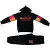 GIVOVA Tuta Felpata Unisex Bambino Bambina Cappuccio Nero 7 Anni