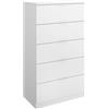 DEKIT GRUPO RIMOBEL Lago XIFONIER, Melammina, Bianco, 109.7 x 60.2 x 39