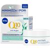 NIVEA Q10 Anti-Rughe Minimizzante Pori Crema Giorno Extra Leggera SPF 15 50 ml, Crema viso antirughe, idratante e opacizzante, Crema viso pelle mista con Coenzima Q10 ed Estratti di Alga e Aloe