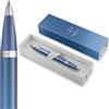Parker IM Writing Rituals Penna a sfera | finitura blu rilassante con sfumatura e puntale cromato | punta media | inchiostro blu | confezione regalo