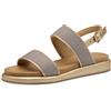 MARCO TOZZI Sandali da donna piatti con fibbia estiva, Gold Comb, 40 EU