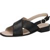CAPRICE Sandali da donna piatti in pelle Eleganti, Nero (Black Nappa), 37 EU