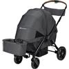 Bebeconfort Helios, Passeggino Gemellare dalla Nascita, 0-4 Anni, 0-22 kg, 2 Sedute Faccia a Faccia, Ruote Larghe All-Terrain, Compatto da Chiuso, Carretto bambini, Capottina, Mineral Graphite