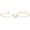 Diamond Treats Bracciale Diamond Treats in Argento 925 per Donna con Ferro di Cavallo, Bracciali con Ferro di Cavallo per Donna e Ragazza, Bracciale Donna in Argento, Oro Giallo o Oro Rosa, 16.5 centimeters, Argento