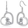 VONALA Orecchini a forma di fungo da donna, in argento Sterling 925, orecchini rossi a forma di cuore, per compleanno, regali di Natale per donne e ragazze, Argento sterling, Zirconia cubica