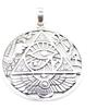 Silberschmuck - BG Ciondolo Horus in argento sterling 925 con simbolo di protezione esoterico, grande amuleto unisex
