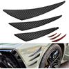 DREAMIZER Spoiler paraurti anteriore auto in fibra di carbonio,6PCS universale Alette auto Lip Spoiler anteriore Canards,Gomma Auto paraurti anteriore Lip Splitter,Spoiler frontali per auto