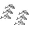 MULTIBROS 6 occhielli per tenda per camper e roulotte, in metallo con antiruggine, versione verticale e orizzontale (orizzontale)