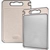 Naapesi Tagliere Doppio Uso,Acciaio Inox 304 e Paglia di Grano Tagliere,Resistente ai Graffi,Antiscivolo,Alimentare,Privo di BPA,Robusto e Durevole,Lavabile in Lavastoviglie per Carne e Verdure(36,5x25cm)