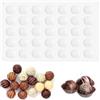 JSMTKJ Stampo in Silicone 35 Fori a Mezza Sfera, Stampo In Silicone a Sfera, Stampo per Cioccolato Professionale, Gelatine, Budini, Torte, Ideale per Dolci Creativi, Dessert e Preparazioni per Feste