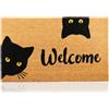 AMARU DOOR MATS Zerbino Gatti Fibra di Cocco - 70x40cm - Zerbino Ingresso Casa con Superficie Antiscivolo in PVC e Fibra Cocco - Per Corridoi, Porte Esterne - Accessori per la Casa - Design Minimalista Originale