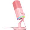 MAONO XLR/USB microfono per streaming, microfono dinamico con software, tasto muto, regolatore gain, per podcast, PC gaming, registrazione, creazione di contenuti YouTube, mixer PS4/5 Mac (PD100X rosa