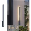K-Bright Lampada da Parete Esterno/Interno LED 3000K Bianco Caldo IP54 Applique da Parete Esterno 80CM Moderno per Balcone Giardino Veranda Via Garage, Antracite