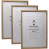 YiPinYin Set di 3 Cornici per Foto Effetto Legno Naturale A2 (42x59,4 cm) con Passe-partout per Foto A3 (29,7x42 cm), 3 Cornici per Foto A3 in Scatola, Cornice per Poster A2 in Legno Effetto Rovere con