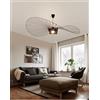 Qiaomao Lampadario a Sospensione Vintage Bianco,Lampadario Soggiorno in Poliuretano Fibra di Vetro,Lampada da Soffitto Moderno a Forma di Cappello E27 Lampadari Camera da Letto Cucina Corridoio 80cm