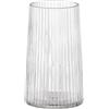 KAYLETIN Vaso in vetro trasparente per fiori, vaso di vetro per bouquet, moderno vaso a coste per soggiorno, sala da pranzo, tavolino da caffè, ufficio, matrimonio, 20 cm