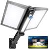 Bellanny Lampione Solare LED Esterno, 200W/180Led Faretto LED con Sensore Movimento, IP65 Impermeabile Lampioni Stradale, Faro con Pannello Solari, 6500K Proiettori LED Luce di Sicurezza per Giardino