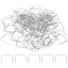 PATIKIL 13x14mm Ganci per Lampadari Cristalli, Accessori per Lampade in Cristallo 200Pz Clip per Cristalli per Fissare Parti di Cristallo, Sostituzioni per Lampadari, Cromo