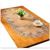Fhberni Pizzo Runner da tavolo ovale, tovaglia ricamata in pizzo, tovaglioli, ovali, per soggiorno, armadio, tavolo basso, 40 x 90 cm, grigio