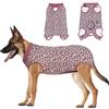 Jiupety Body Cane Post Operatorio Femmina Regolabile, Tuta per Prevenire La Leccata di Cani, Body Chirurgico Cane Femmina, Rosa, XL