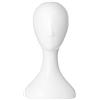 Wharick Testa di manichino in plastica professionale, resistente modello da donna, display per parrucca, busto maschile, maschera per capelli Bianco