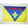 AZ FLAG BANDIERA BOCCHE DEL RODANO 45x30cm - BANDIERINA DIPARTIMENTO DI BOUCHES DU RHÔNE - FRANCIA 30 x 45 cm cordicelle - AZ FLAG