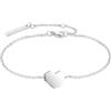 Liebeskind Berlin Bracciale 21 cm in acciaio inox con ciondolo a forma di cuore, 21 cm, Acciaio inossidabile, Nessuna pietra preziosa