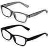 OPULIZE The Reading Glasses Company Nero Grigio Lettori Valore 2 Pacco Uomo Donna Rr77-17 +2,50 - 58 Gr