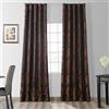 HPD Half Price Drapes JQCH-201302-84 Tenda damascata di Design (1 Pannello), Misto Poliestere, Nero e Cognac, W 50 x L 84 (1 Panels)