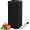 Cheerhom Ceppo Portacoltelli Vuoto Piazza, Universale Ceppo Portacoltelli Senza Coltelli, Porta Coltelli Nero con Stecche Flessibili, Ceppo Coltelli da Cucina per 5-8 Coltellis, 22 x 9.5 x 9.5 cm
