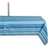 DII Collezione da tavolo per interni ed esterni, multicolore, lavabile in lavatrice, a strisce, 152,4 cm rotonda con cerniera, blu oceano