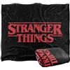 Stranger Things Plaid super morbido al tatto con logo Stranger Things, 152 x 127 cm