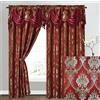 GOHD GOLDEN OCEAN HOME DECOR GOHD Luxe Love. Tenda a pannello in jacquard con mantovana attaccata, set da 2 pezzi, colore vino, 137,2 cm di larghezza x 243,8 cm di altezza, con mantovana da 45,7 cm x 2 pezzi)