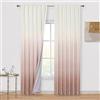 Vision Home Tende oscuranti rosa sfumate 213,4 cm, per camera da letto, colore crema bianco e fard, set per il trattamento termico delle finestre, con tasca posteriore per asta, tende rosa per camera