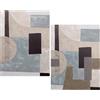 DRW Set di 2 quadri tela astratta dipinta a mano in grigio. Blu e nero 60 x 3 x 80 cm