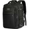 LYNXCHER Zaino da Viaggio Easyjet 45x36x20 - Bagaglio a Mano Aereo - Borsa da Cabina 30L per Uomo e Donna - Scuola, Lavoro, 15.6 Pollici Porta PC Nero