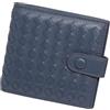 BAWAKO Portafoglio in vera pelle, portafogli con portamonete da uomo e da donna, portamonete, Blu, 11 cm * 10 cm, Design elegante