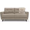 Divani.Store DIVANI STORE - Divano Letto Matrimoniale CALLISTO in Tessuto Morbido Impermeabile - 208 cm Con Materasso 160x197 cm - Artigianale - Panna